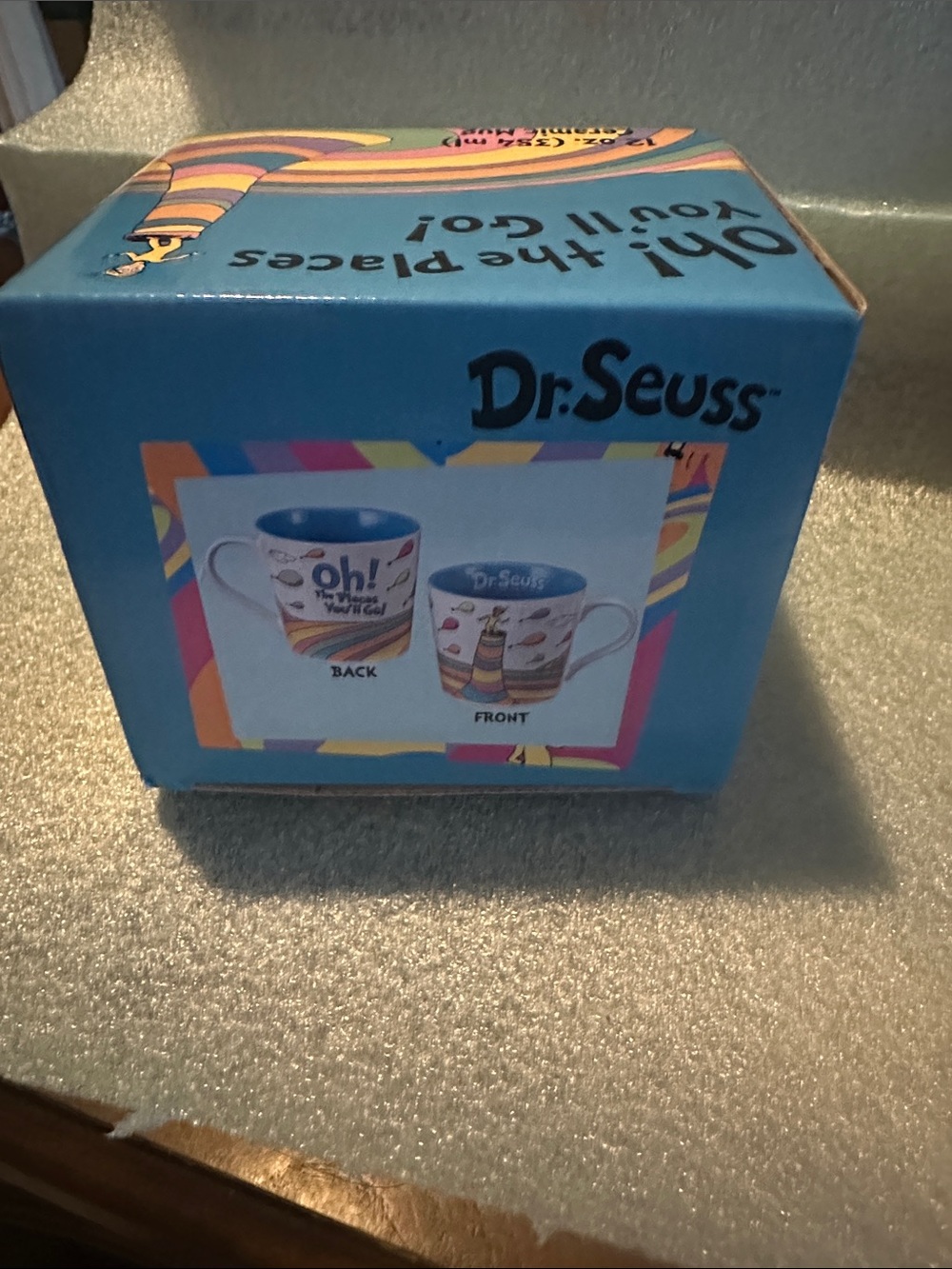 Dr. Seuss Blue and Multicolor Oh! The Places Mug Boxed Set